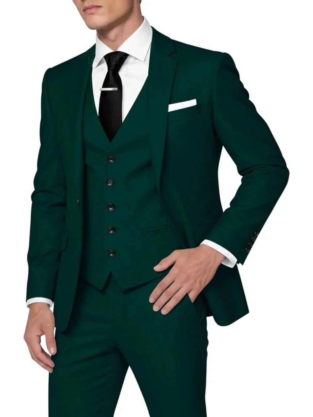 Slim Fit 3 Piece Suit Set for Men - Wedding, Prom, Summer Blazer, Vest & Pants